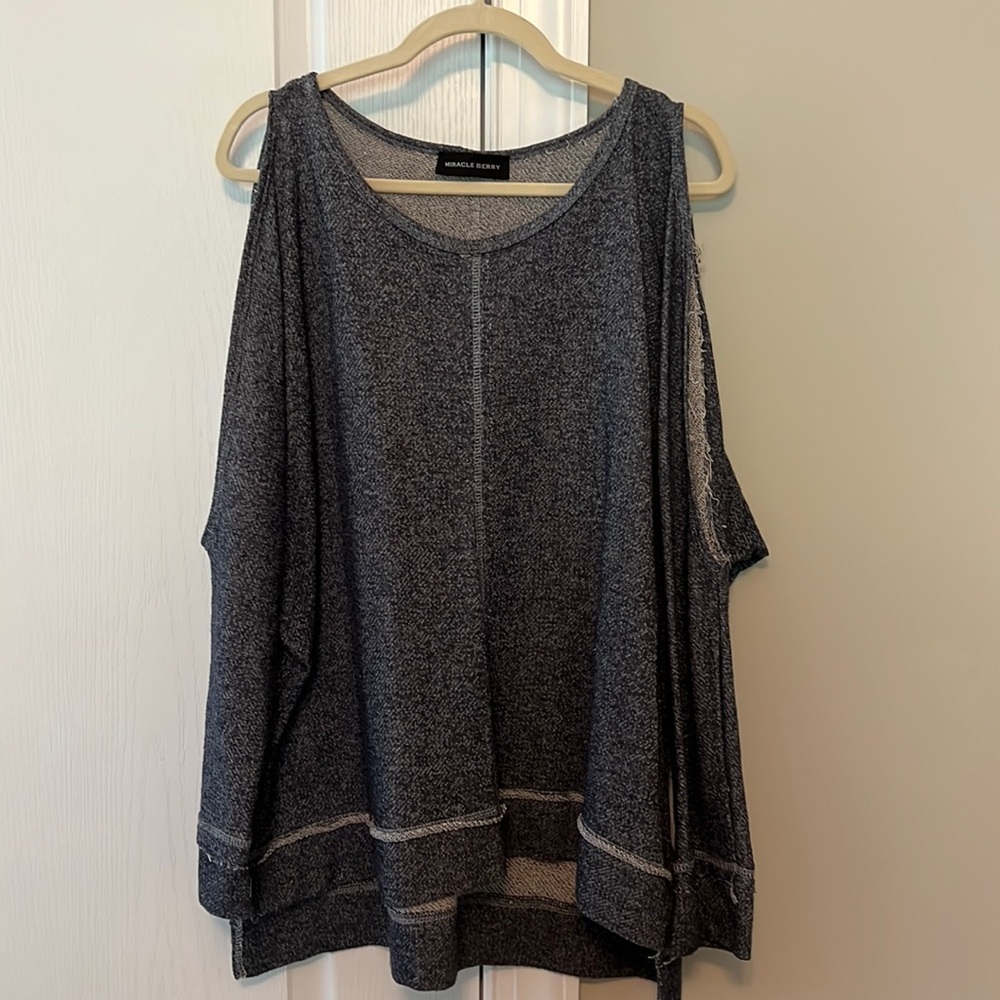 Cold Shoulder Boutique Sweatshirt | One Size